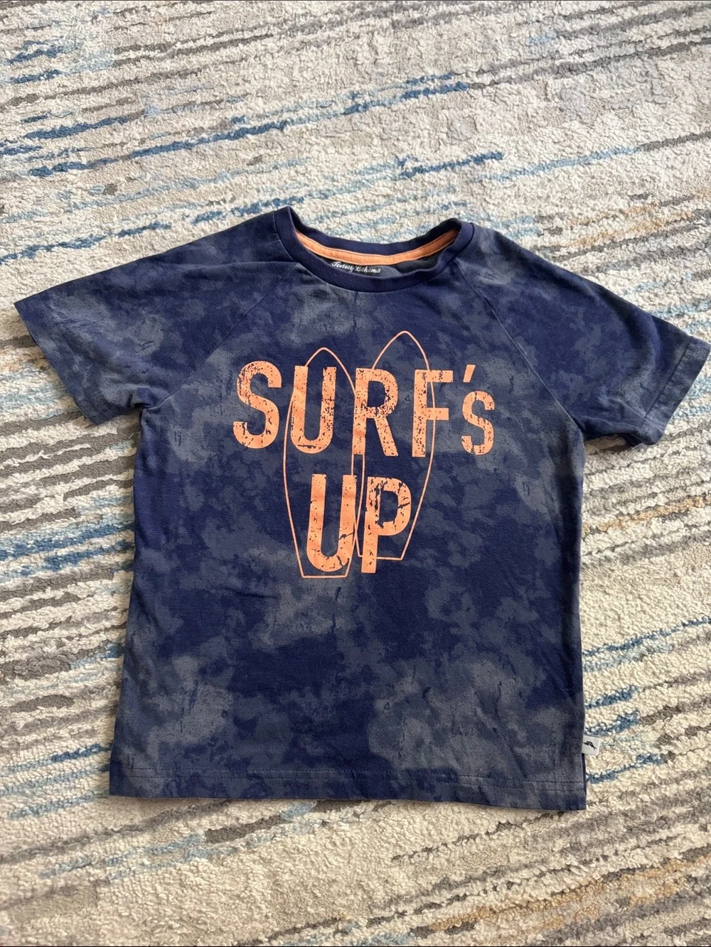Tommy Bahama sz 5-6 blue graphic print surf T-shirt and tank top bundle,lot of 2